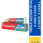 CREMA DENTAL COLGATE TRIPLE ACCION 75 ML 6 UND X PACK ( 6 PACK X CAJA )