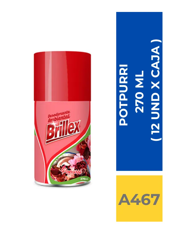 AMBIENTAL RECARGA BRILLEX POUTPURRI 270 ML ( 12 UND X CAJA ) - Imagen 1