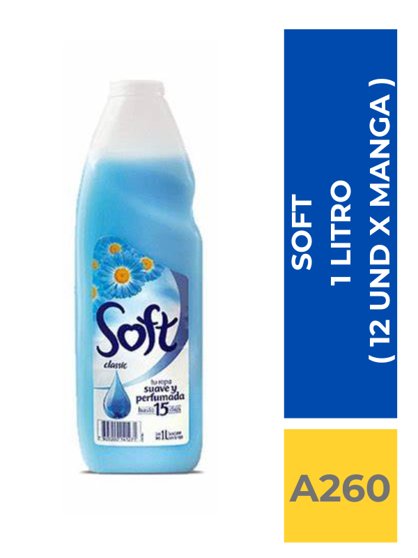 comercialboom (38) SUAVIZANTE SOFT NORMAL 1 LT (12 UND X CAJA ) - Imagen 1