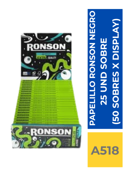 PAPELILLO RONSON NEGRO 25 UN X 50 PAPELILLOS