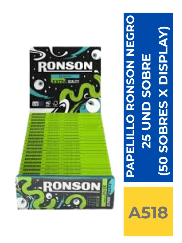 PAPELILLO RONSON NEGRO 25 UN X 50 PAPELILLOS