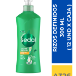 CREMA PARA PEINAR SEDAL RIZOS 300 ML ( 12 UND X CAJA )