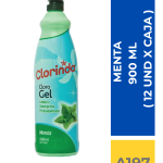 CLORO GEL CLORINDA MENTA 900 ML ( 12 UND X CAJA )