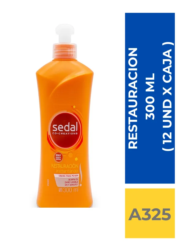 CREMA PARA PEINAR SEDAL RESTAURACION INTS. 300 ML ( 12 UND X CAJA ) - Imagen 1
