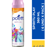 POETT DESODORANTE ESPIRITU PLAY 360 ML ( 6 UND X PACK )