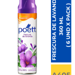 POETT DESODORANTE FRESCURA LAVANDA 360 ML (6 UND X PACK )