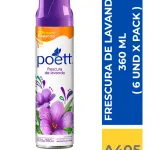 POETT DESODORANTE FRESCURA LAVANDA 360 ML (6 UND X PACK )