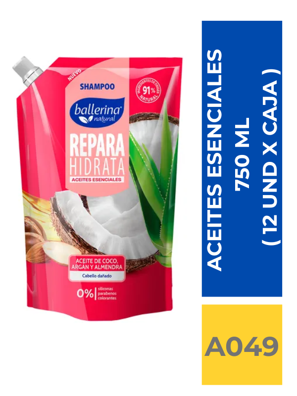 comercialboom (42) SHAMP. BALLERINA DOY. COCO, ARGAN Y ALMENDRA 750 ML - Imagen 1