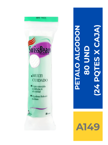 PETALOS ALGODON PROTEC 80 UND (48 PQTES X CAJA)