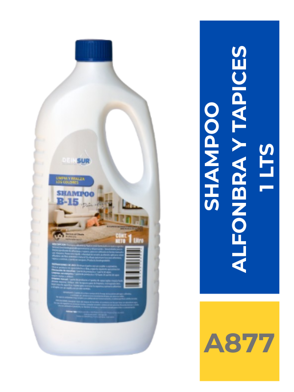 comercialboom (44) SHAMPOO ALFOMBRA Y TAPICES ( CON ESPUMA ) 1 LT - Imagen 1