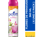 POETT DESODORANTE FLORES DE PRIMAVERA 360 ML ( 6 UND X PACK )