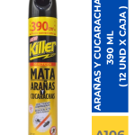 INSECTICIDA KILLER MATA ARAÑA Y CUCARACHA 390 ML ( 12 UND X CAJA )