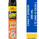 INSECTICIDA KILLER CASA Y JARDIN 390 ML ( 12 UND X CAJA )