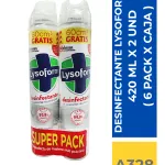 DESINFECTANTE  LYSOFORM 420 ML  X  2 UND ( 6 PACK X CAJA )
