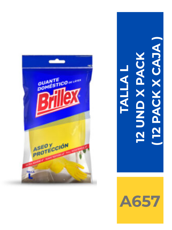 comercialboom (5) GUANTES BRILLEX TALLA L ( 12 UND X PACK ) - Imagen 1
