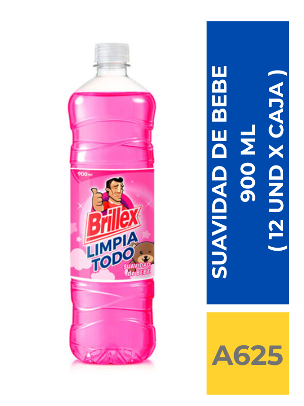 comercialboom (52) LIMPIA PISOS BRILLEX SUAVIDAD DE BEBE 900ML ( 12UND X CAJA ) - Imagen 1