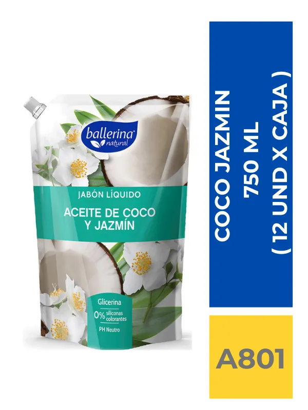 JABON DOYPACK BALLERINA COCO JAZMIN 750 ML ( 12 UND X CAJA ) - Imagen 1