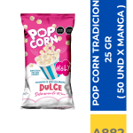 POP CORN LISTO TRADICIONAL  DULCE 25 GR ( 50 UND X CAJA )