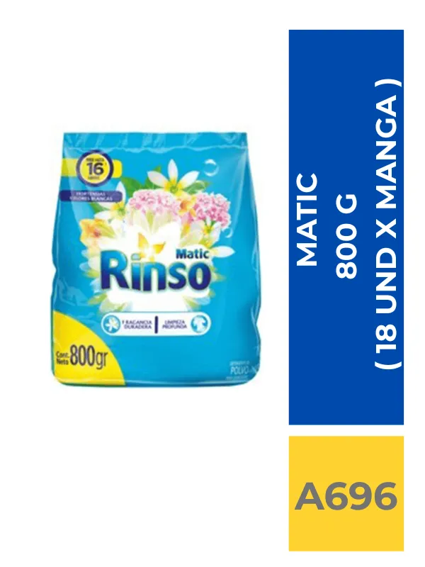 DET.POLVO RINSO 800 GR. X (18 UN X MANGA) - Imagen 1