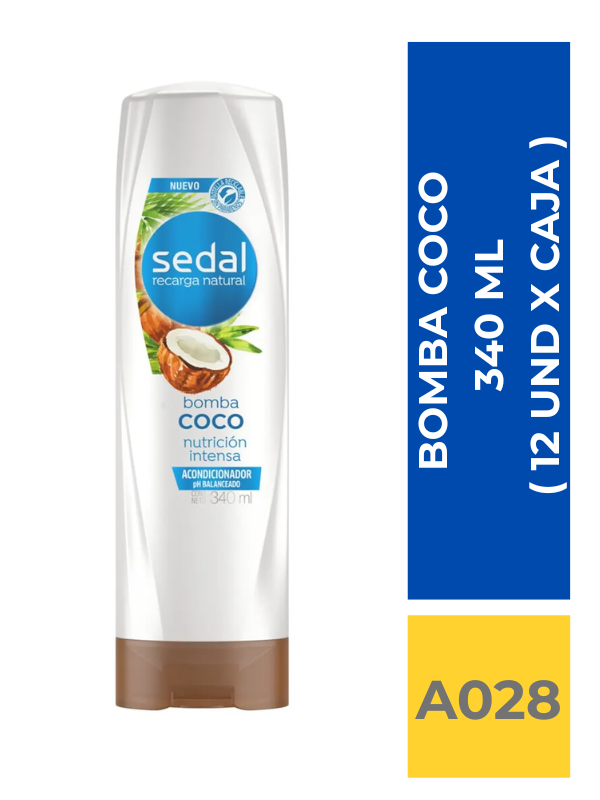 comercialboom (69) ACOND SEDAL BOMBA COCO 340 ML ( 12 UND X CAJA ) - Imagen 1