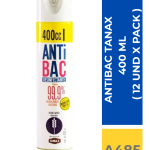 ANTIBAC DESINFECTANTE  TANAX  400 ML ( 12 UND X PACK )