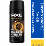 DEO.SPRAY AXE DARK TEMPTATION 150 ML ( 12 UND X CAJA )