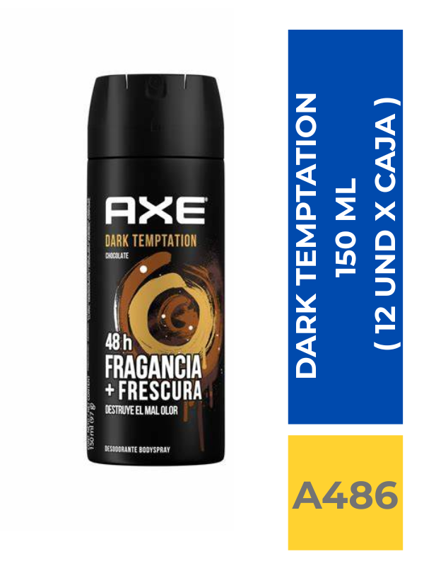 comercialboom (76) DEO.SPRAY AXE DARK TEMPTATION 150 ML ( 12 UND X CAJA ) - Imagen 1
