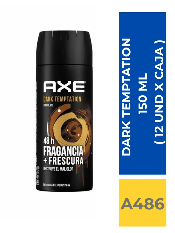DEO.SPRAY AXE DARK TEMPTATION 150 ML ( 12 UND X CAJA ) - Imagen 1