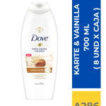 JABON LIQUIDO DOVE KARITE & VAINILLA 700 ML ( 8 UND X CAJA )