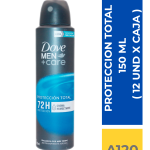 DEO.SPRAY DOVE MEN PROTECCION TOTAL 150 ML ( 12 UND X CAJA )