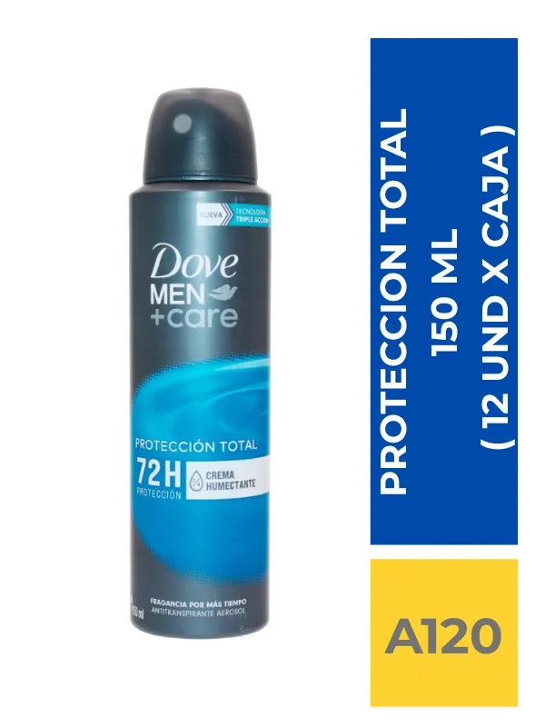 DEO.SPRAY DOVE MEN PROTECCION TOTAL 150 ML ( 12 UND X CAJA ) - Imagen 1