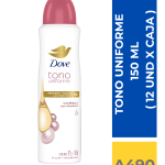 DEO.SPRAY DOVE TONO UNIFORME (M) 150 ML ( 12 UND X CAJA )