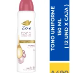 DEO.SPRAY DOVE TONO UNIFORME (M) 150 ML ( 12 UND X CAJA )