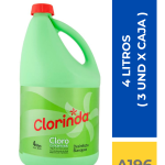 CLORO CLORINDA 4 LT ( 3 UND X CAJA )