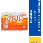 TOALLA PAPEL OVELLA 3 X 11 M ( 8 PACK X MANGA )