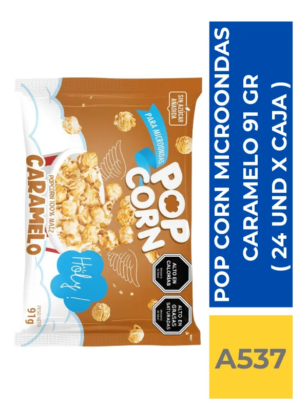 POP CORN MICROONDAS CARAMELO 91 GR ( 24 UND X CAJA ) - Imagen 1
