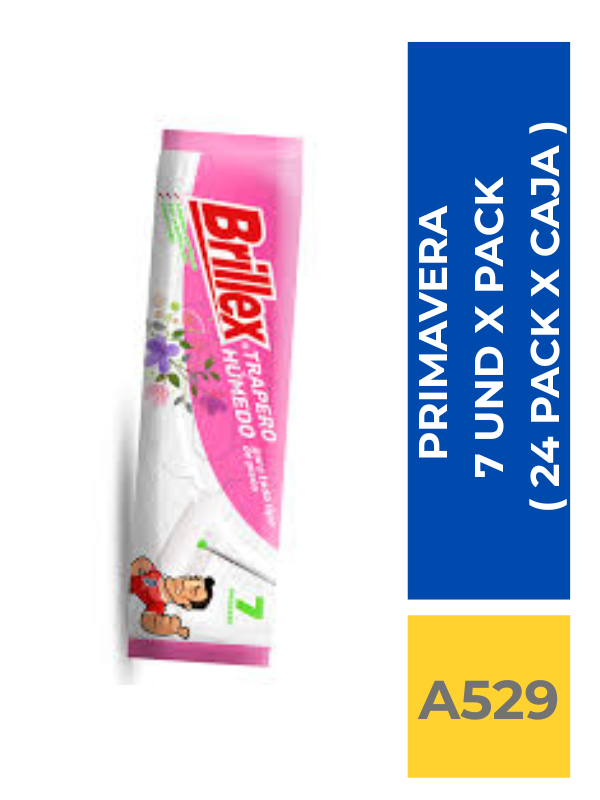 comercialboom (6) TRAPERO HUMEDO X 7 UN PRIMAVERA BRILLEX (CAJA X 24 UN) - Imagen 1